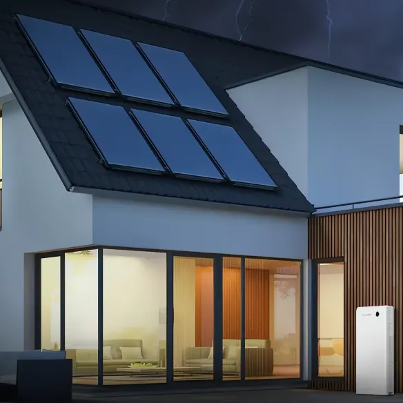 Foundation solar and battery system